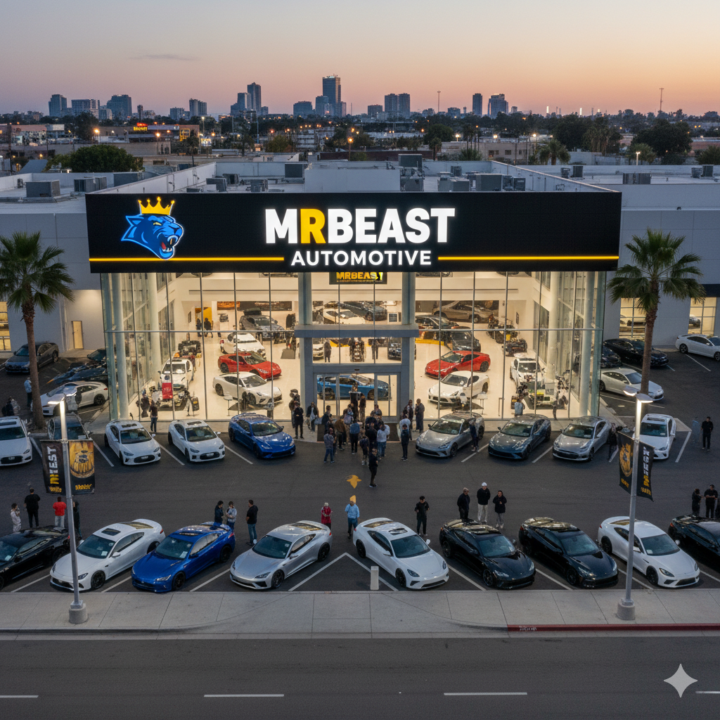 The video saw many cars being given away and saw people queueing in their cars.