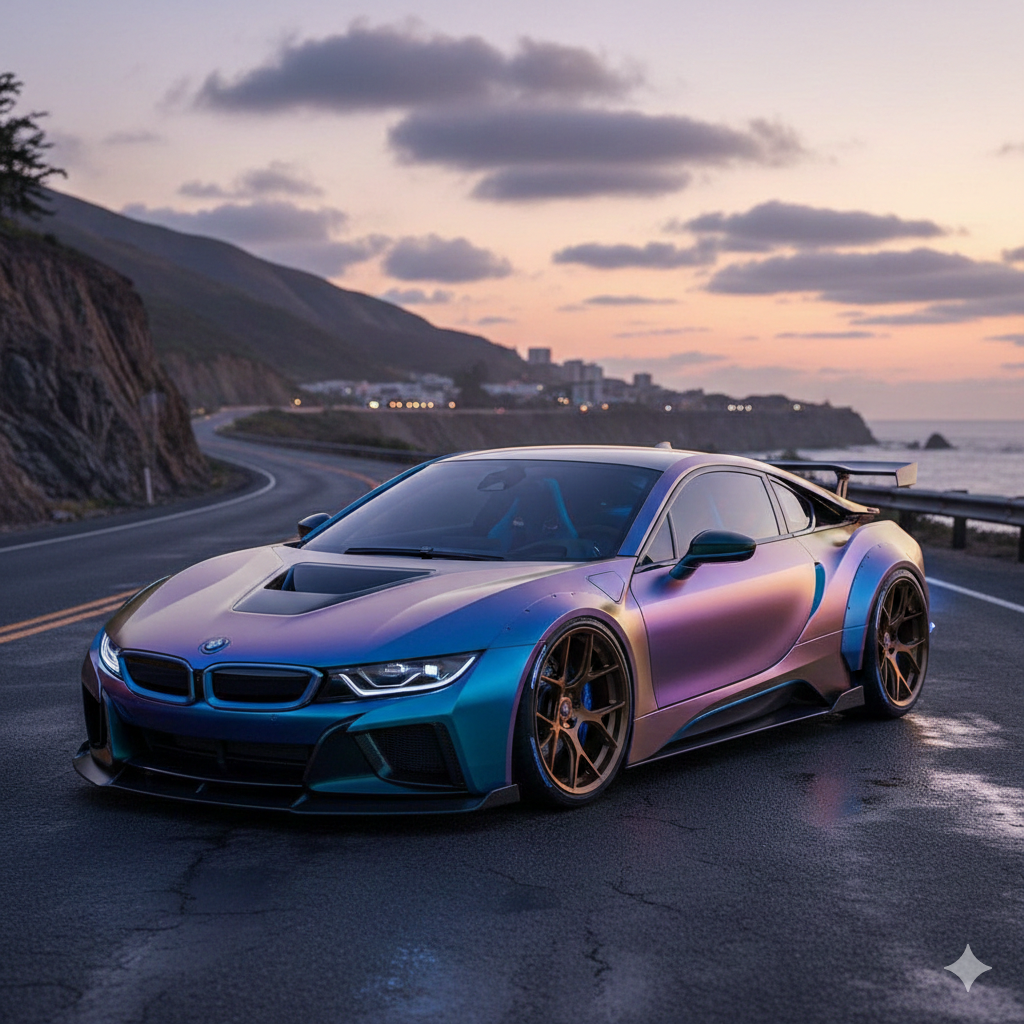 Mr Beast owns a custom BMW i8.
