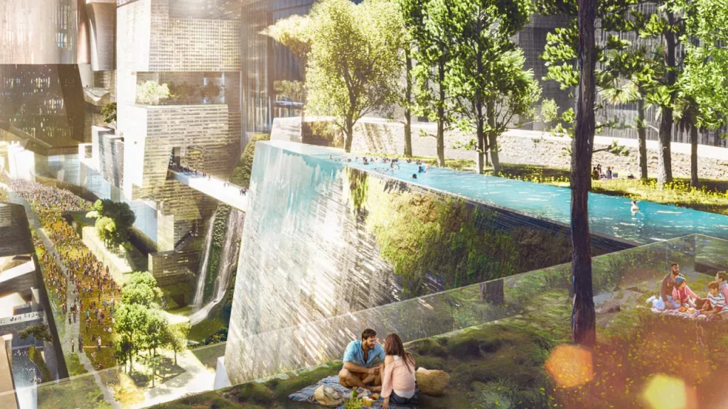 Hotels within The Line would have to be vast and could take up one or several sections of the project